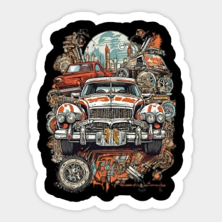 Classic american car Sticker
